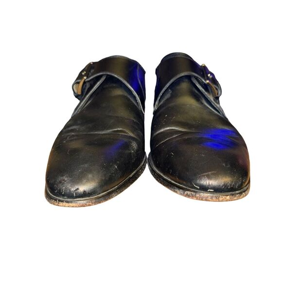 Magnanni Monk Strap Loafer Men\'s Size 10.5 M Black Leather Slip On Dress Shoes main image 7